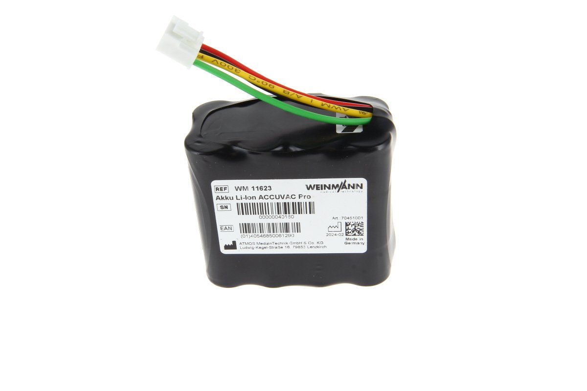 Oriģinālais Li-ion 6700mAh akumulators Weinmann ACCUVAC Pro atsūkšanas ierīcei (WM11623, WM11603)