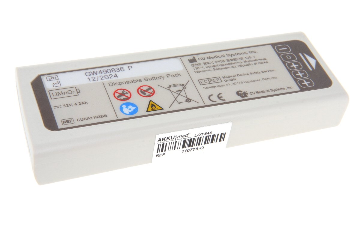 Alkuperäinen litiumparisto 4200mAh CU Medical Systems CU-SP sarja -defibrillaattoriin (CUSA1103BB, Long Life)