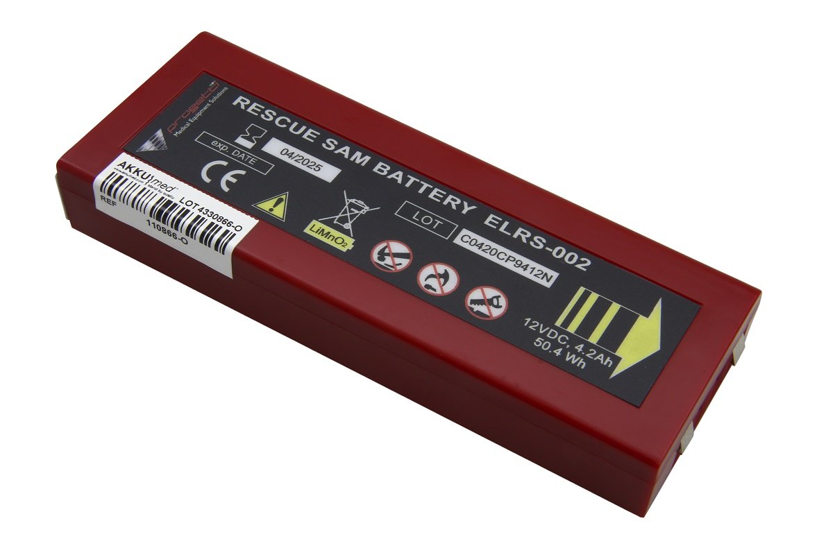 Original Lithiumbatterie for Defibrillator Progetti Rescue SAM AED