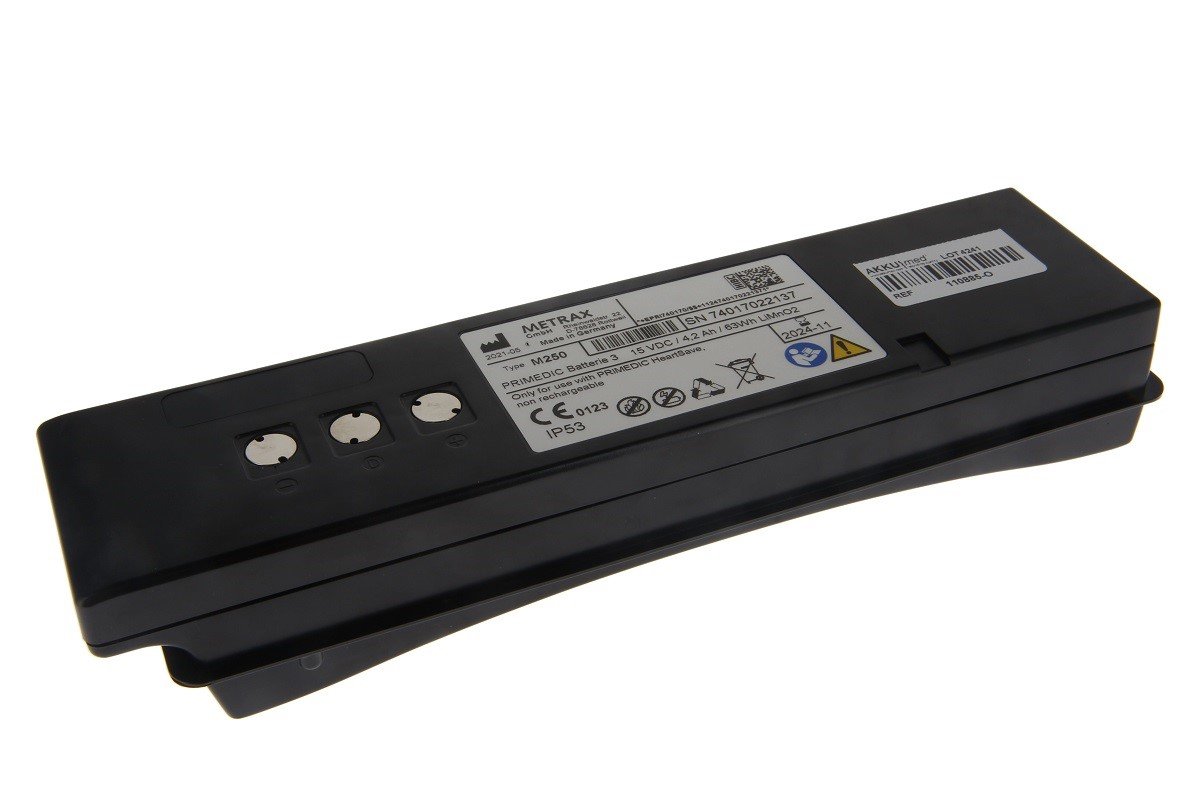 Alkuperäinen litiumparisto 4200mAh Primedic HeartSave PAD -defibrillaattoriin (97640)