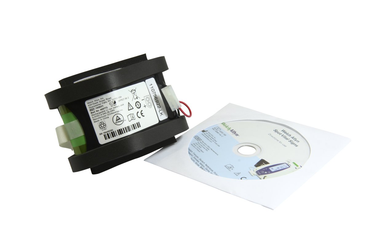 Alkuperäinen Li-ion 3000mAh akku Welch Allyn Spot Vital Signs -potilasmonitoriin (106656)
