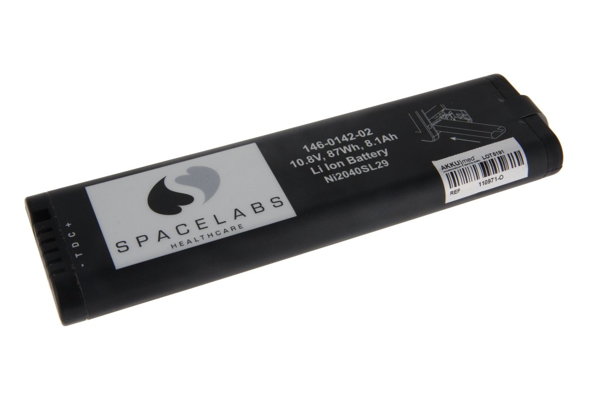 Original Li Ion battery suitable for Spacelabs monitor Qube 91390 ref. 146-0142-03
