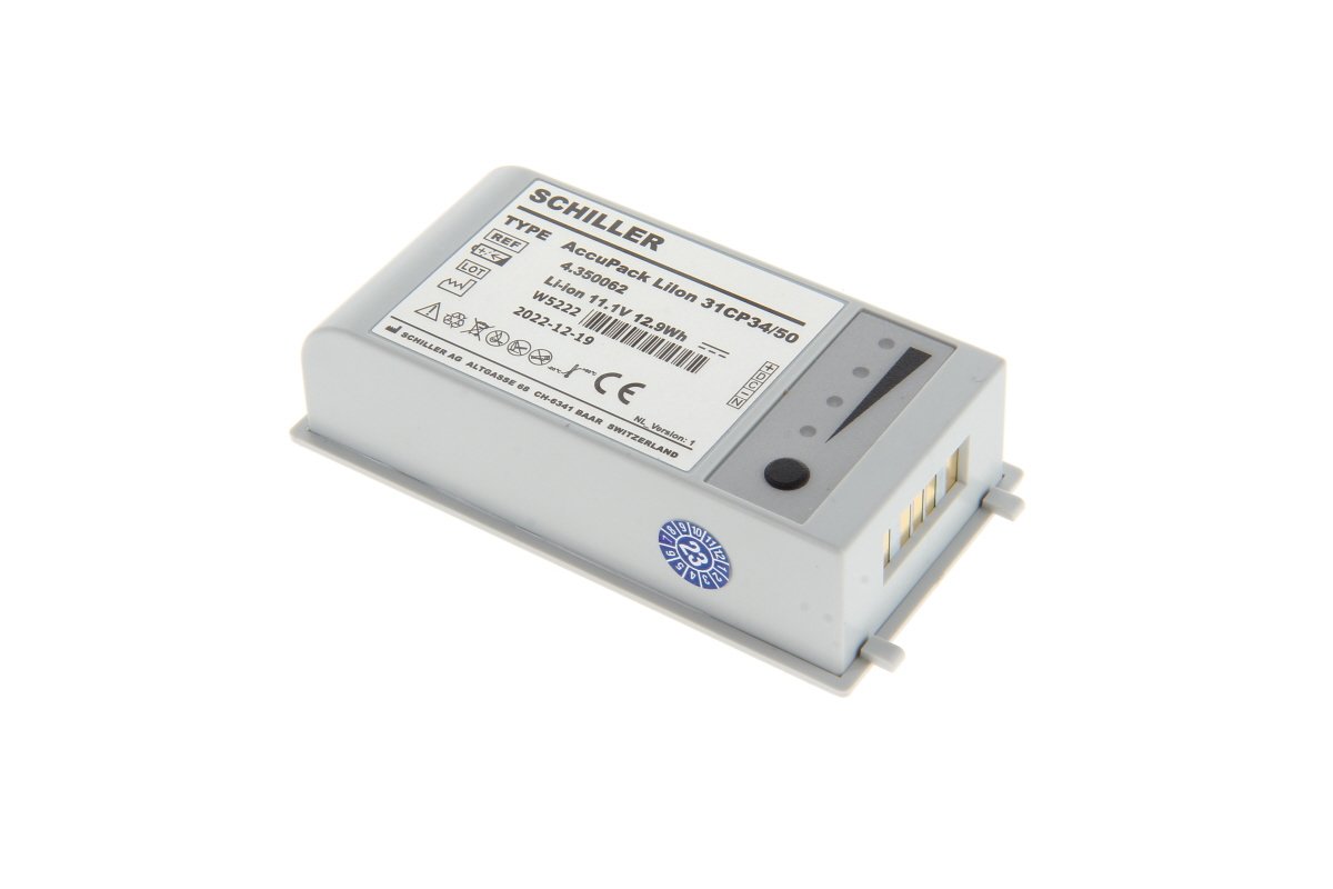 Oriģinālais Li-ion 1160mAh akumulators Schiller Easyport Plus defibrilatoram (4.350062)
