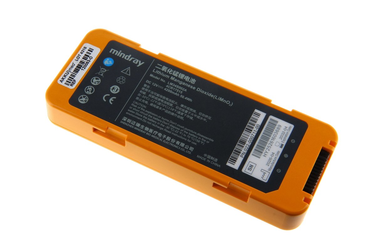 Oriģinālā litija baterija 4200mAh Datascope Mindray BeneHeart C sērijas defibrilatoram-monitoram
