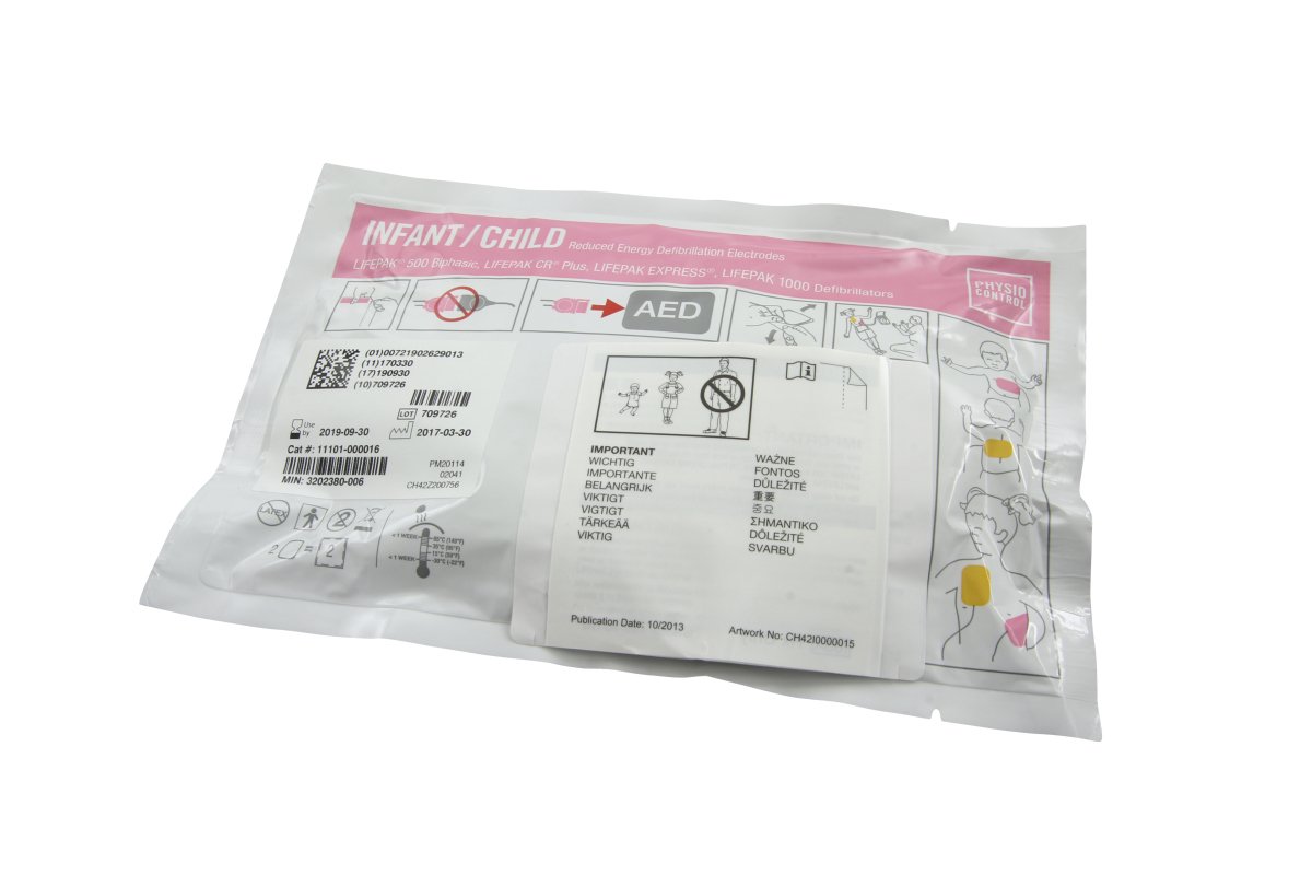 Oriģinālie defibrilācijas elektrodi Physio-Control Quick combo bērniem