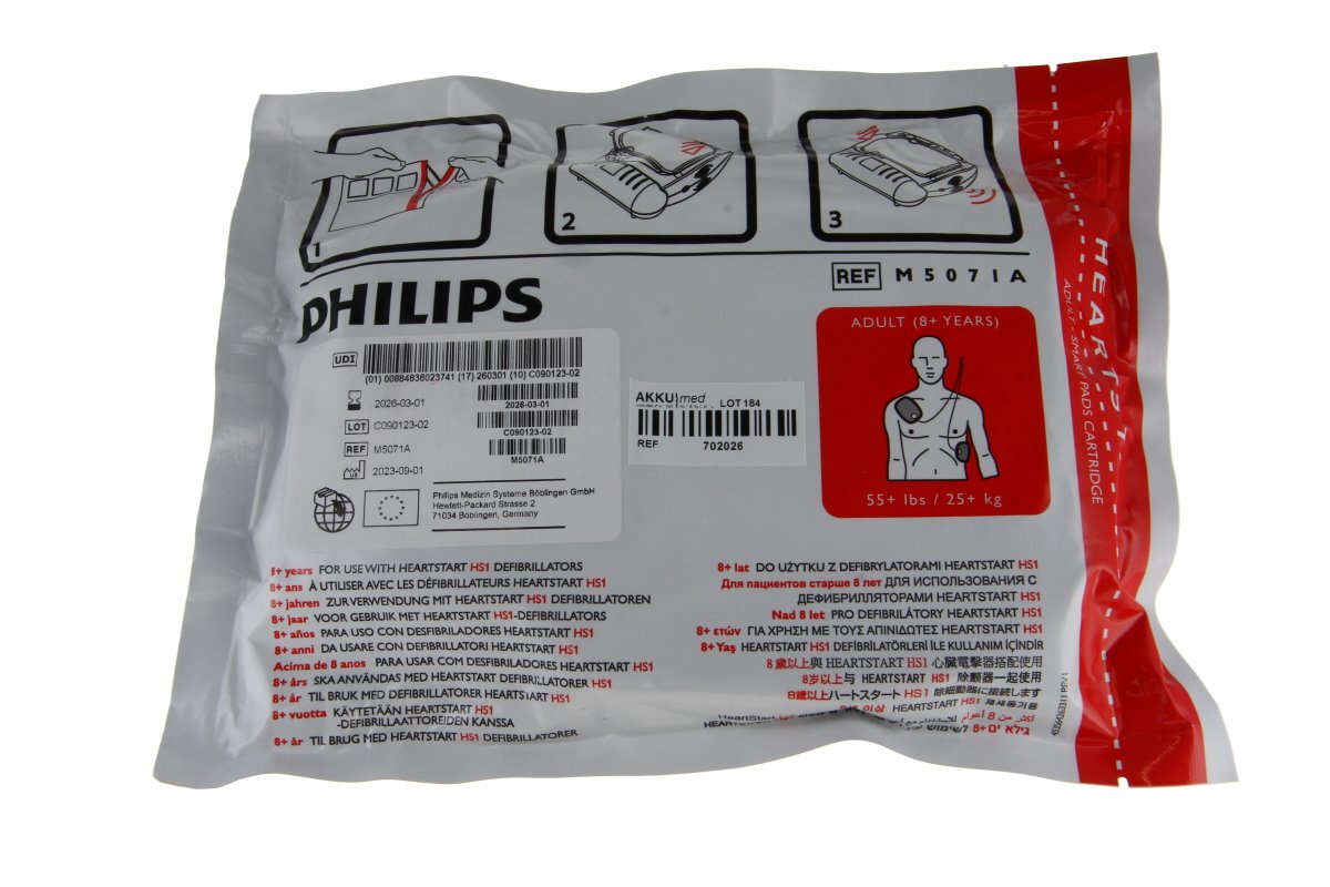 Alkuperäiset defibrillointielektrodit aikuisille Philips HeartStart HS1 -laitteeseen