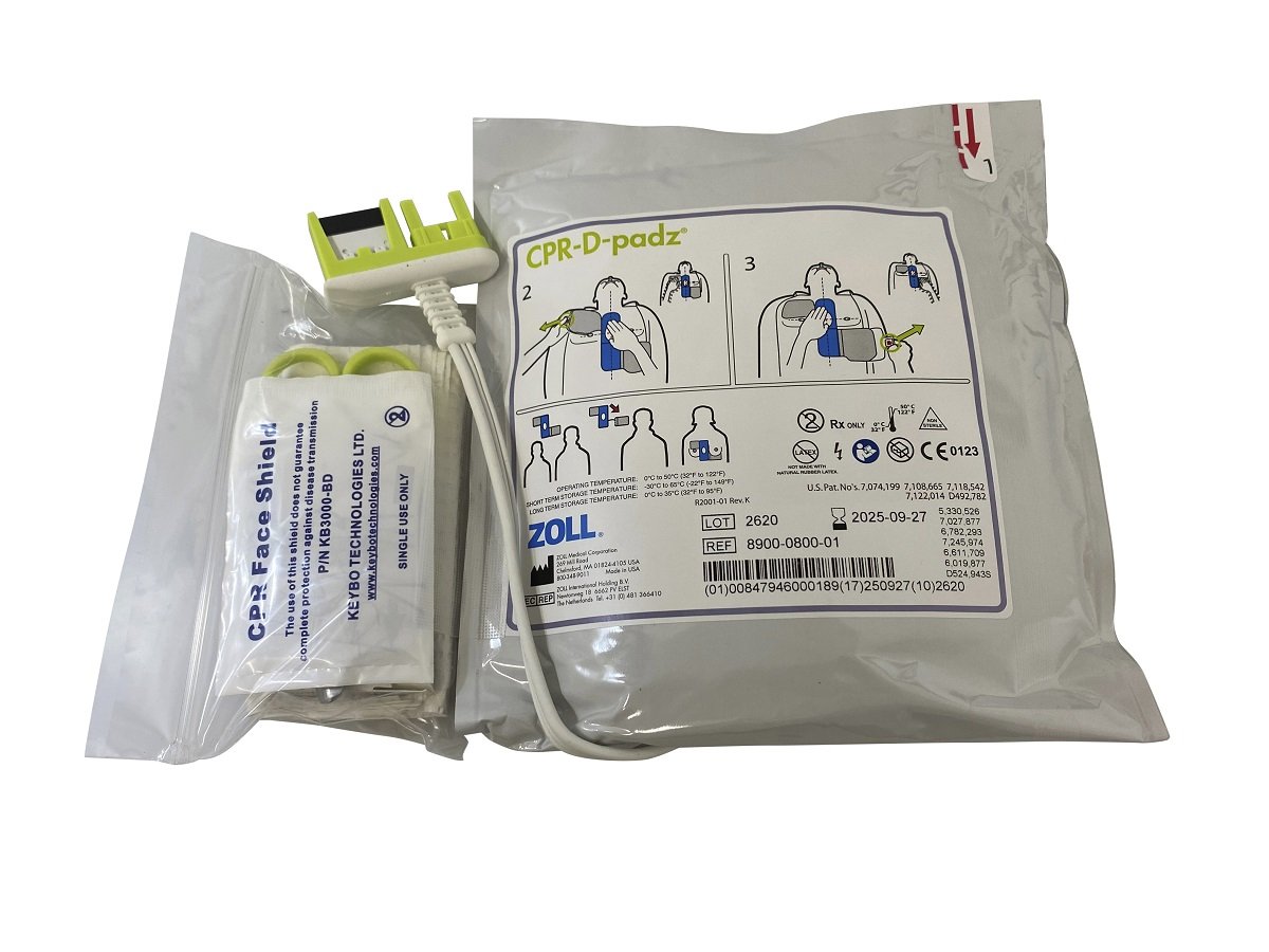Oriģinālie defibrilācijas elektrodi pieaugušajiem Zoll AED Plus un AED Pro ierīcēm (8900-0800-01)
