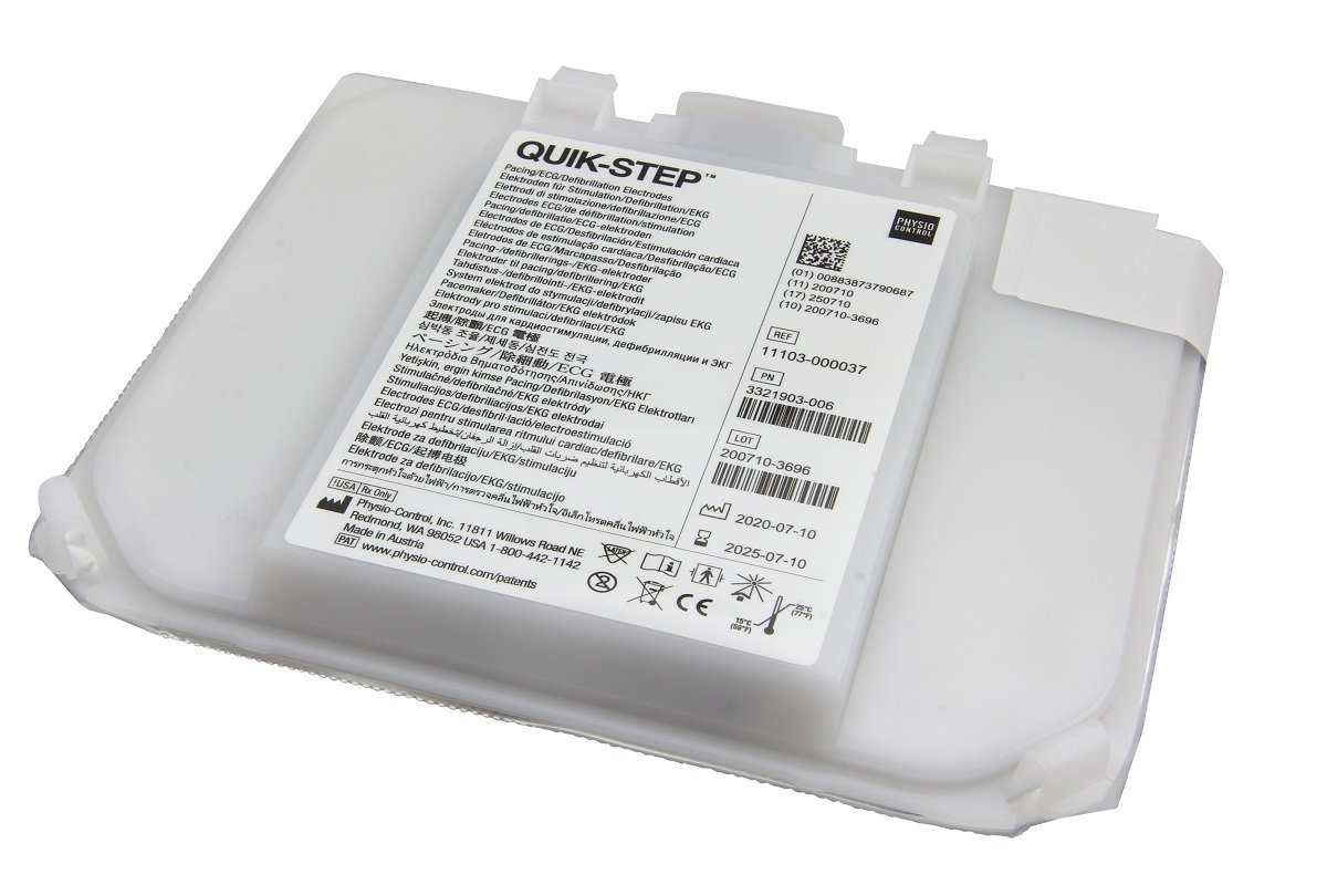 Oriģinālie QUIK-STEP defibrilācijas elektrodi LIFEPAK CR2 ierīcei