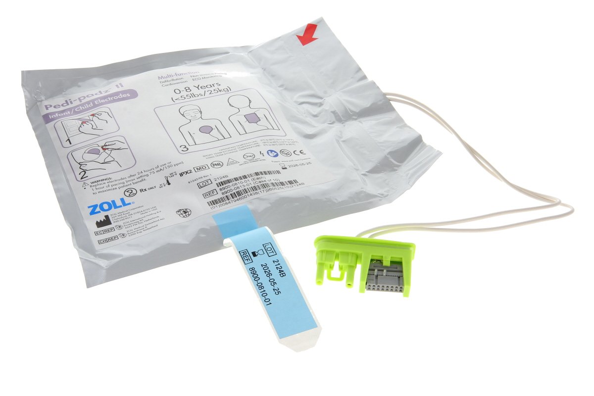 Oriģinālie Pedi-padz II defibrilācijas elektrodi bērniem Zoll AED Plus un AED Pro ierīcēm