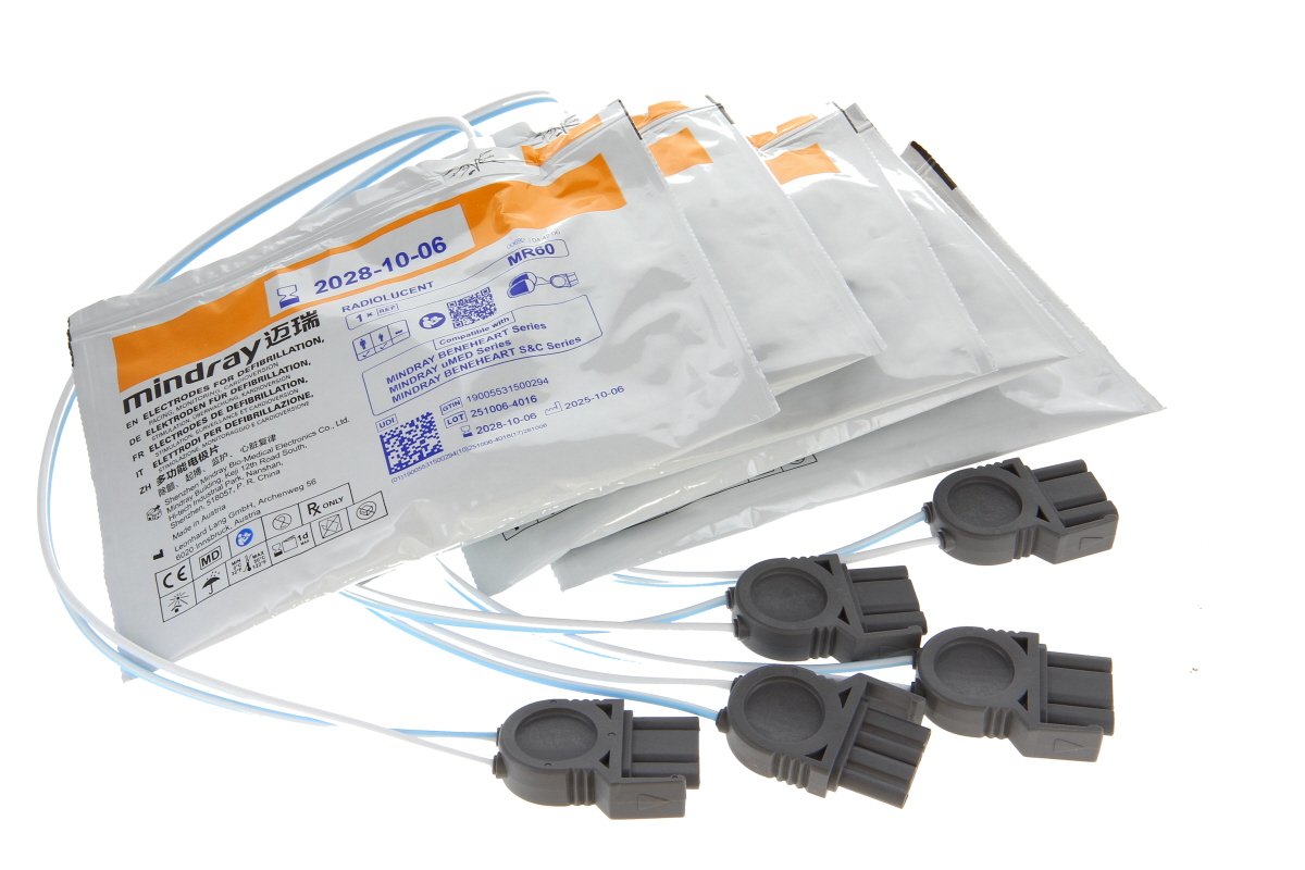 Alkuperäiset defibrillointielektrodit Mindray BeneHeart C -sarjan sekä D1-, D3- ja D6-laitteisiin (0651-30-77007)