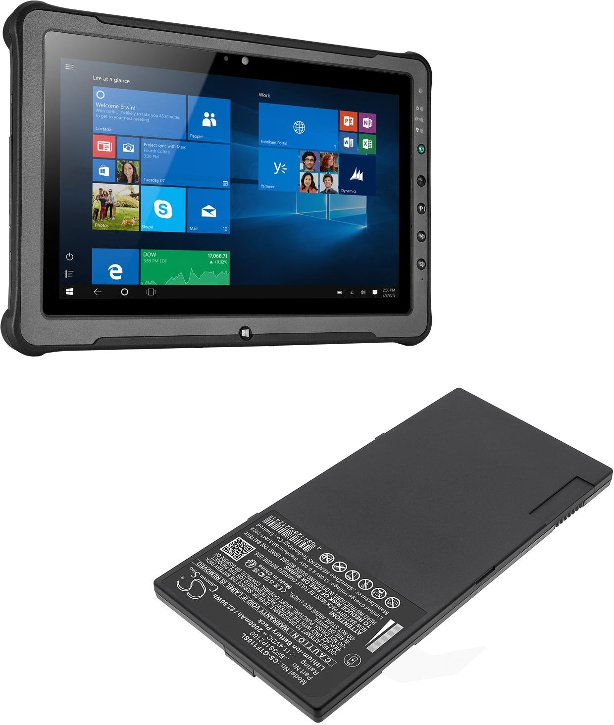 Getac BP3S1P2160, BP3S1P2160-S, Getac F110 11.4V  2000mAh / 22.8Wh Tablet Battery