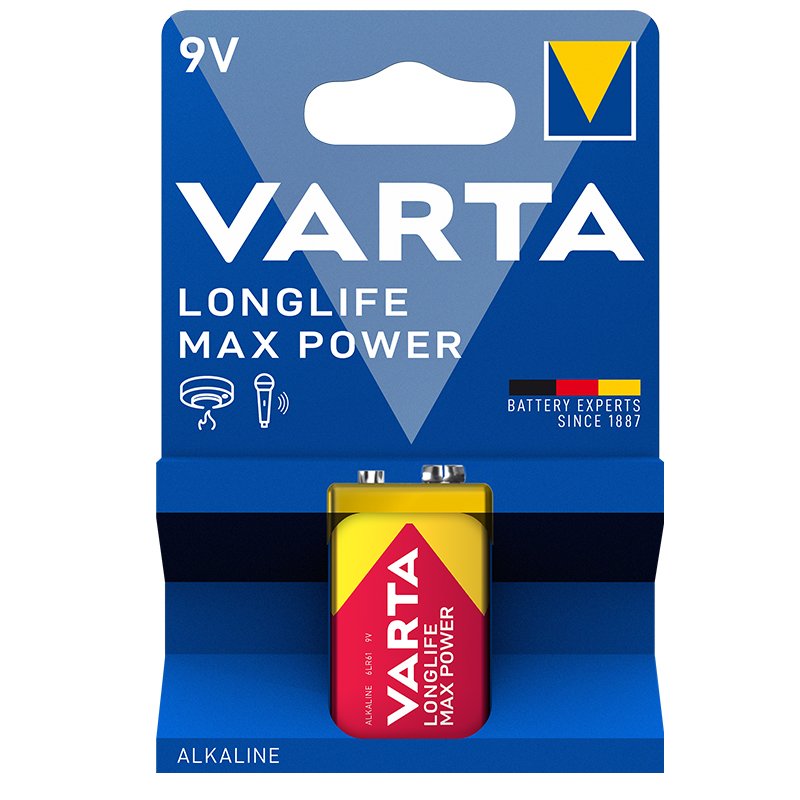 Varta LongLife Max Power 9V/6LR61 батарейка
