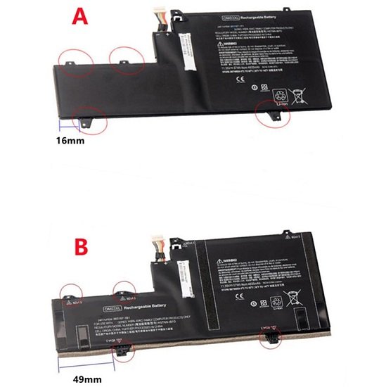 Аккумулятор для ноутбука HP EliteBook x360 1030 G2 OM03XL Type B 11,55 В 57 Вт·ч Li-ion