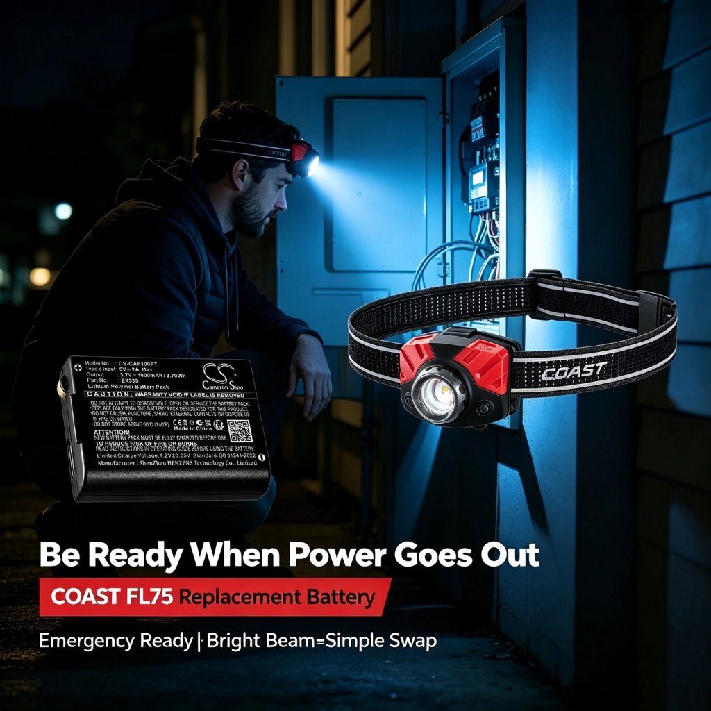COAST FL75 3.7V 800mAh / 2.96Wh flashlight battery
