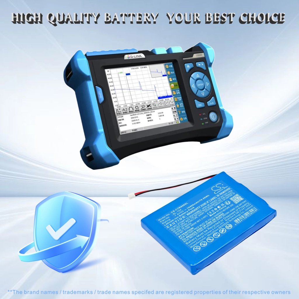CETC TR606 7.4V 10400mAh / 76.96Wh mēriekārtas akumulators