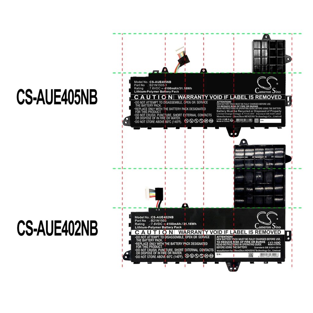 CS laptop battery Asus E402N 7.6V 4100 mAh / 31.16 Wh