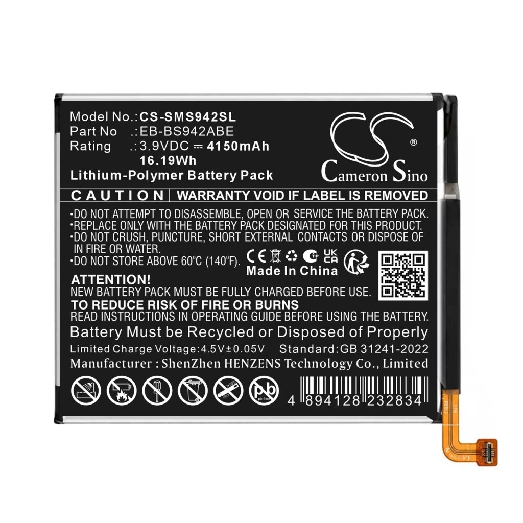 Samsung SM-S942A 3.9V 4150mAh / 16.19Wh viedtālruņa akumulators