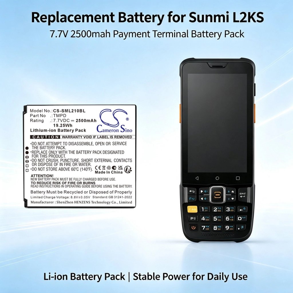 Sunmi L2KS 7.7V 2500mAh / 19.25Wh payment terminal battery