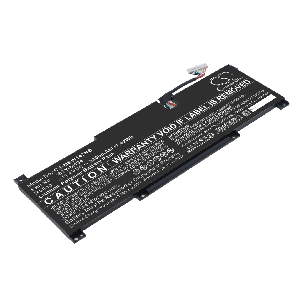 CS laptop battery MSI Modern 14 C7M-044XES 11.4V 3300 mAh / 37.62 Wh