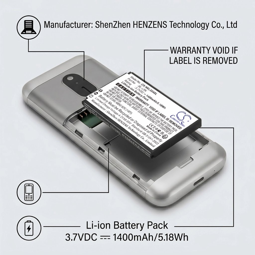 Nokia 230 2024 3.7V 1400mAh / 5.18Wh smartphone battery