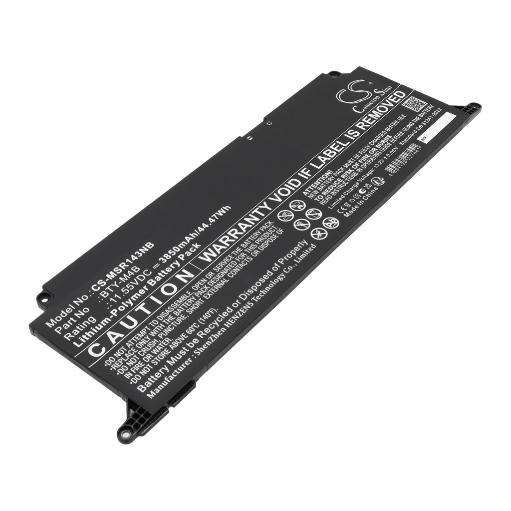 CS аккумулятор для ноутбука MSI F13MG-206XES 11.55V 3850 mAh / 44.47 Wh
