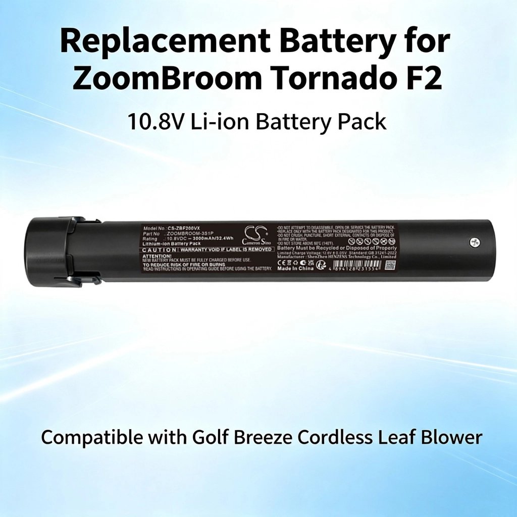 ZoomBroom Tornado F2 10.8V 3000mAh / 32.4Wh vacuum cleaner battery