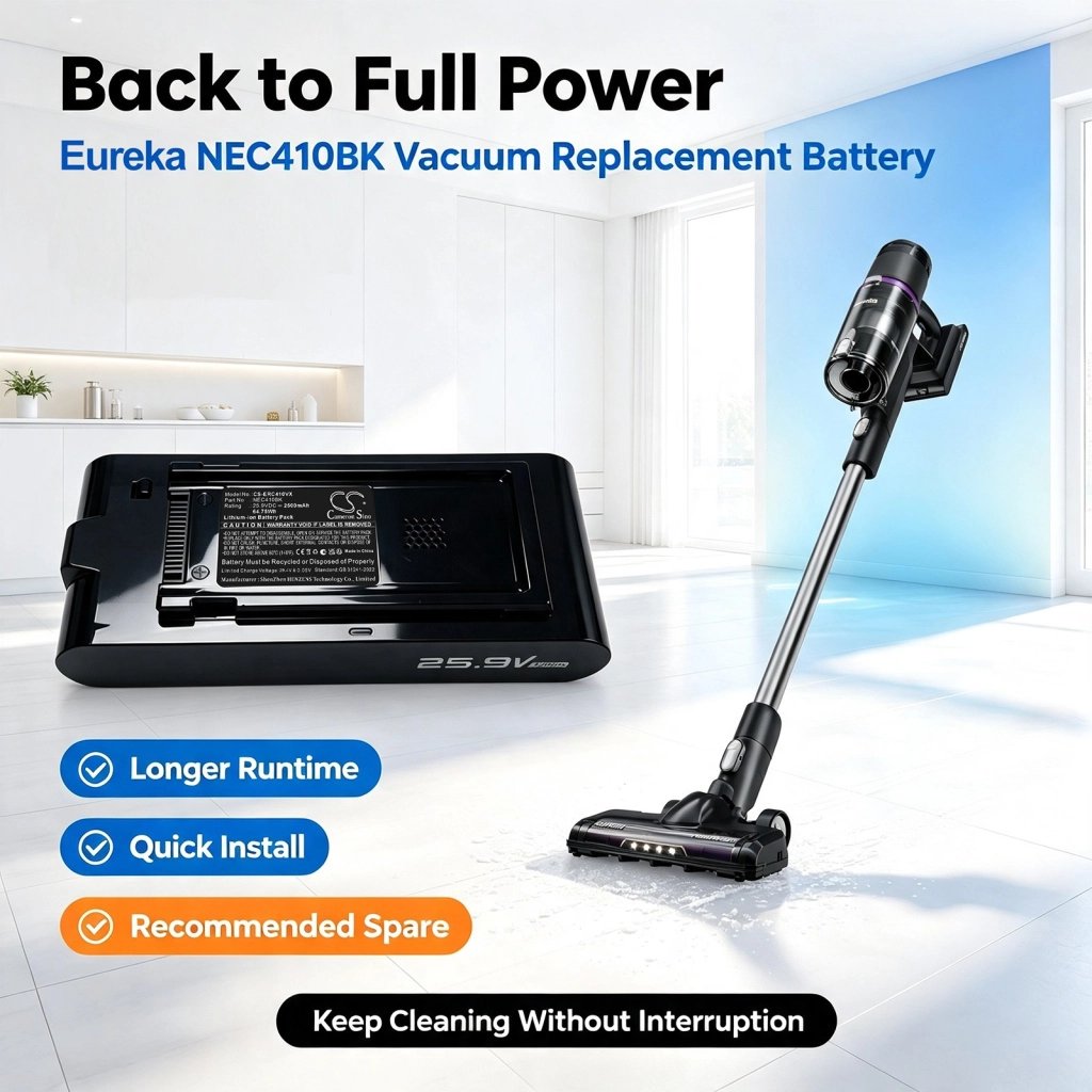 Eureka NEC410BKC 25.9V 2500mAh / 64.75Wh vacuum cleaner battery