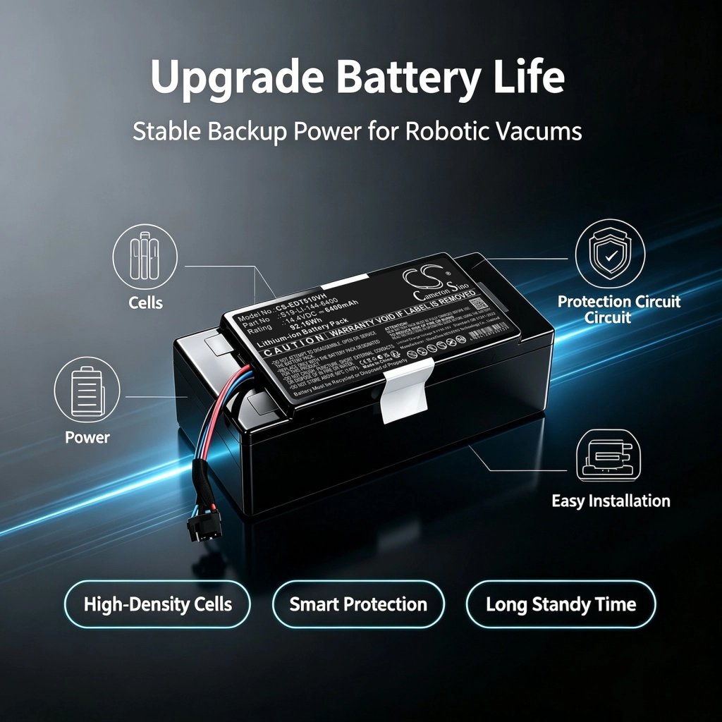 Ecovacs DDH56 14.4V 6400mAh / 92.16Wh vacuum cleaner battery