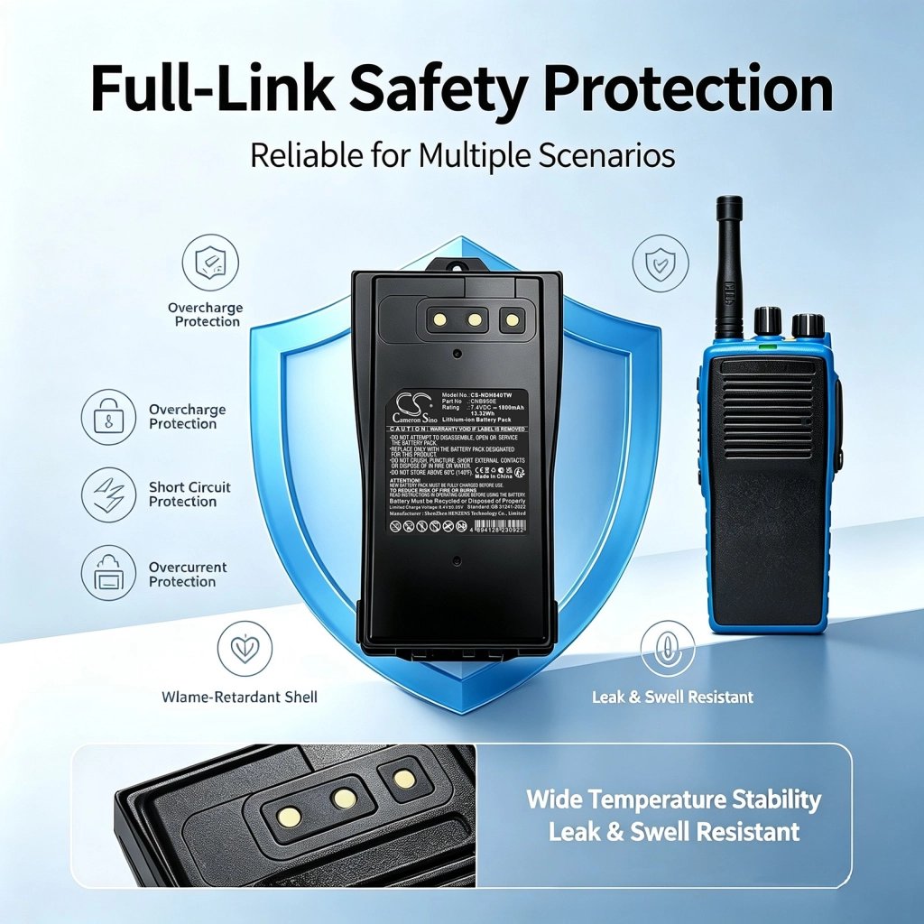 Entel DT8 7.4V 1800mAh / 13.32Wh two-way radio battery