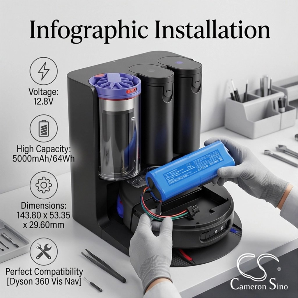 Dyson 586183-01 12.8V 5000mAh / 64Wh vacuum cleaner battery
