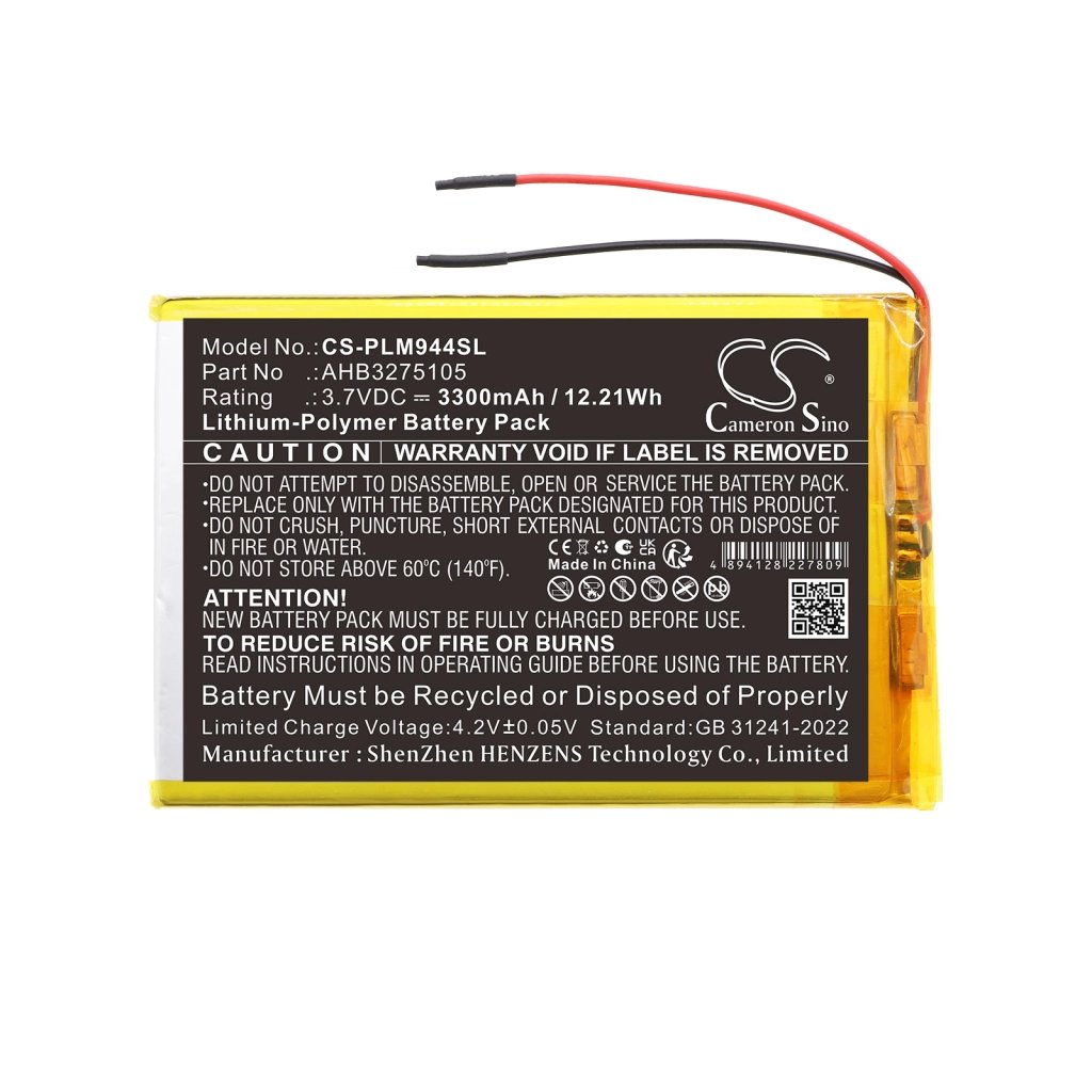 Polaroid MIDB944PXE 3.7V 3300mAh / 12.21Wh tablet battery