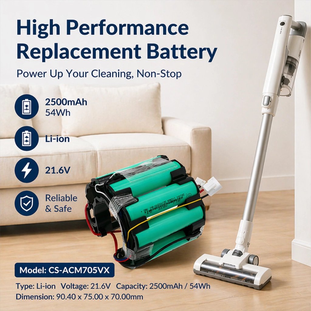 Аккумулятор для пылесоса Eureka NEC101 21.6V 2500mAh / 54Wh
