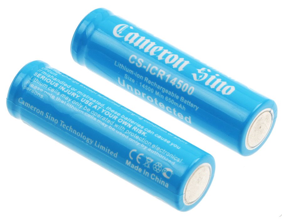 CS ICR14500NE 700mAh 14500 unprotected Li-ion battery