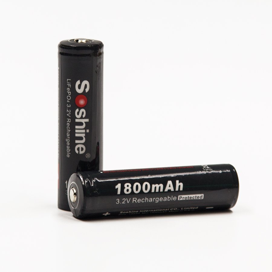 Soshine 1800mAh 3.2V LiFePO4 akumulatoru