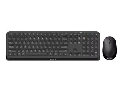 Philips wireless keyboard and mouse set SPT6407B - Black, SPT6407B/26