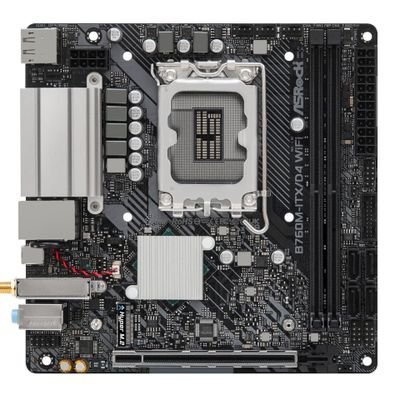 ASRock Mainboard B760M-ITX/D4 WIFI B760 - Mini-ITX - Socket LGA 1700 - Intel B760, 90-MXBKY0-A0CAYZ
