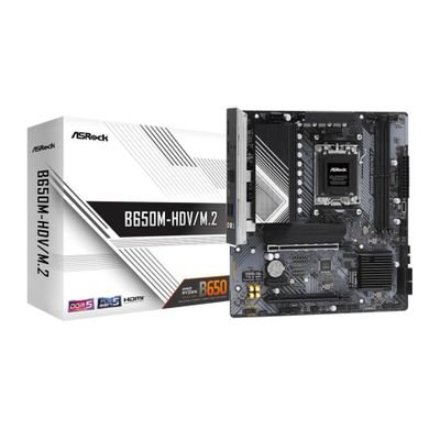 ASRock Motherboard B650M-HDV/M.2 - Micro ATX - Socket AMD AM5 - AMD B650, 90-MXBLA0-A0UAYZ