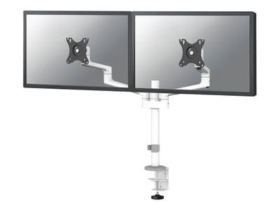 Neomounts DS60-425WH2 mounting kit - full-motion - for 2 monitors - white, DS60-425WH2