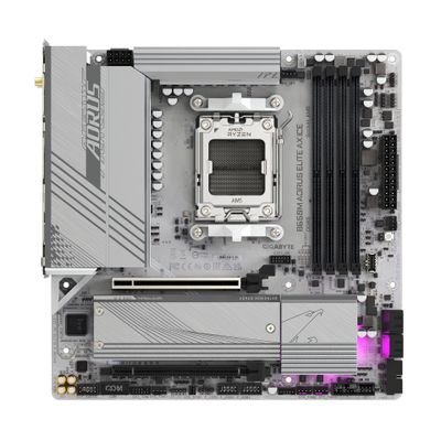 Gigabyte B650M AORUS ELITE AX ICE - motherboard - micro ATX - Socket AM5 - AMD B650, B650M A ELITE AX ICE