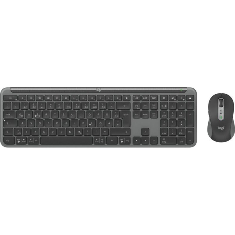 Logitech Signature Slim Combo MK950 for Business - keyboard and mouse set - 100% full size - QWERTZ - German - graphite Input Device, 920-012504