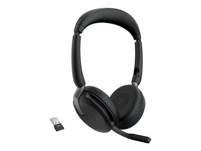 Jabra Evolve2 65 Flex UC Stereo - headset - with wireless charging pad, 26699-989-989