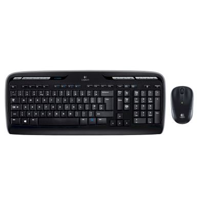 Logitech Wireless Combo MK330 - keyboard and mouse set - International NSEA - black, 920-003989