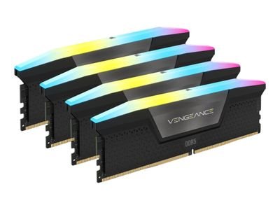 CORSAIR RAM Vengeance RGB - 64 GB (4 x 16 GB Kit) - DDR5 6000 DIMM CL36, CMH64GX5M4B6000C36