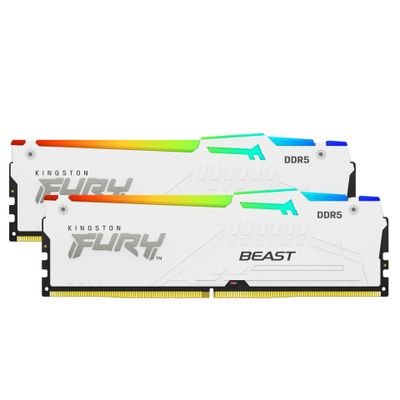 Kingston RAM memory kit FURY Beast RGB - 32GB (2 x 16 GB) - DDR5-5600 DIMM CL36, KF556C36BWEAK2-32