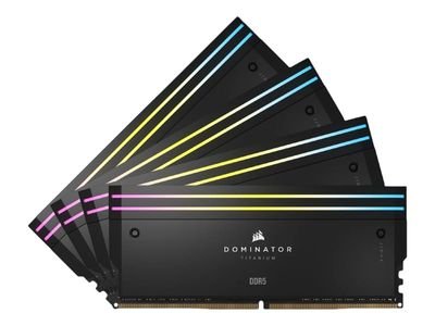 CORSAIR RAM Dominator Titanium RGB - 96 GB (2 x 48 GB Kit) - DDR5 6600 DIMM CL32, CMP96GX5M2B6600C32