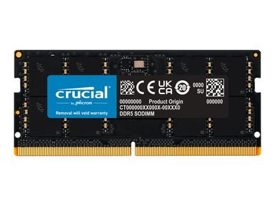 Crucial - DDR5 - module - 32 GB - SO-DIMM 262-pin - 5600 MHz / PC5-44800, CT32G56C46S5