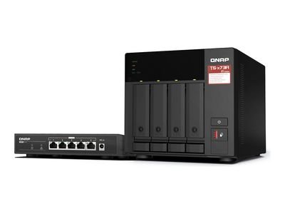 QNAP TS-473A - NAS server - with QSW-1105-5T switch, TS-473A-SW5T