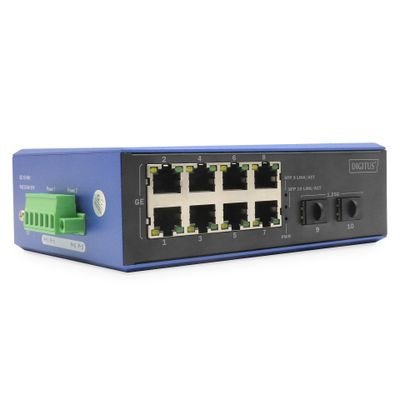 Switch Digitus Gigabit Ethernet PoE Industrial 8+2, DN-651151
