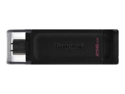 Kingston USB flash drive DataTraveler 70 - USB 3.1 Gen 1 - 256 GB - black, DT70/256GB