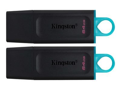 Kingston USB-Stick DataTraveler Exodia - USB 3.2 Gen 1 (3.1 Gen 1) - 2 pieces - 64 GB - Black, DTX/64GB-2P